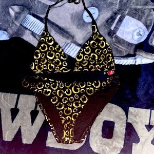 Guess bikini with gold G’s